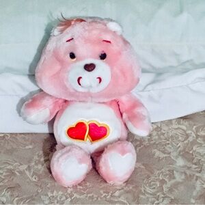 SOLD OUT ———— ORIGINAL 1983 CARE BEAR LOVE A LOT 13" Pink Plush Kenner Vintage